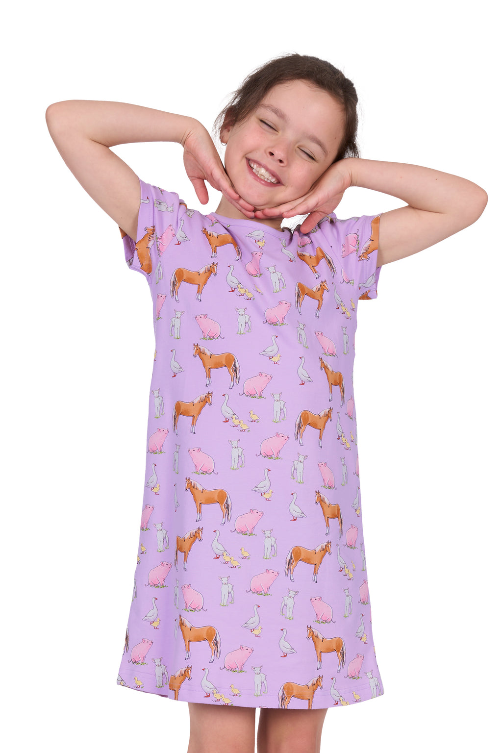 Girl’s Farm Friends Glow In The Dark Nightie
