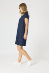 Delta Lino Dress - Navy