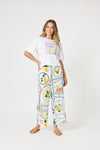 Amalfi Wide Leg Pant - Blue / Multi