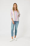Havana Stripe Top - Basil Multi