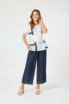 Top Stitch Pant- Navy