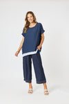 Top Stitch Pant- Navy