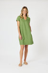 Bravo Linen Dress - Basil