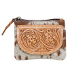 Tooled Hide Coin Purse