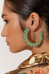 Beaded Lace Event Hoops