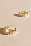 Gleaming Jewel Hoop Earrings