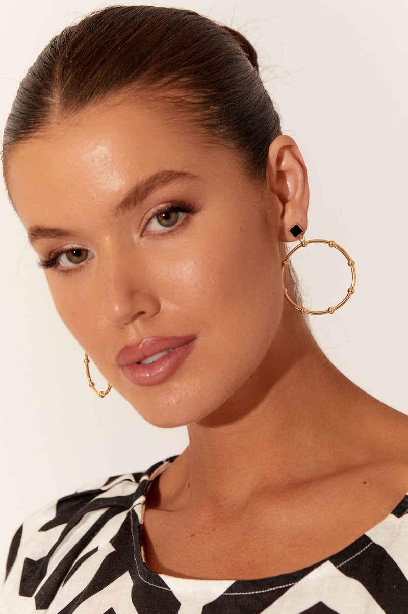 Circle Front Statement Earrings