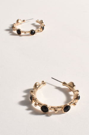 Interval Pattern Jewelled Hoops
