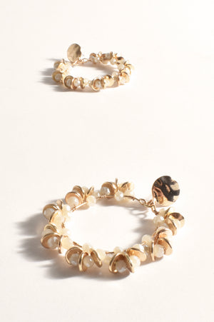 Pearl Bead Wreath Front Earrings