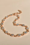 Ines Oval Jewel Front Short Necklace