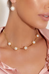 Greta Faux Pearl Collar Necklace