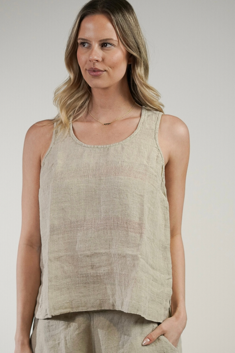 Mirabella Sleeveless Top Natural
