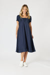 Lino Le Marais Dress - Navy