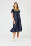 Lino Le Marais Dress - Navy