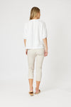 Lino V Neck Top - White