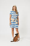 Love & Kisses Dress - Blue/ Natural