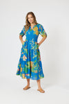 Tropics Midi Dress - Blue / Multi