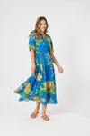 Tropics Midi Dress - Blue / Multi