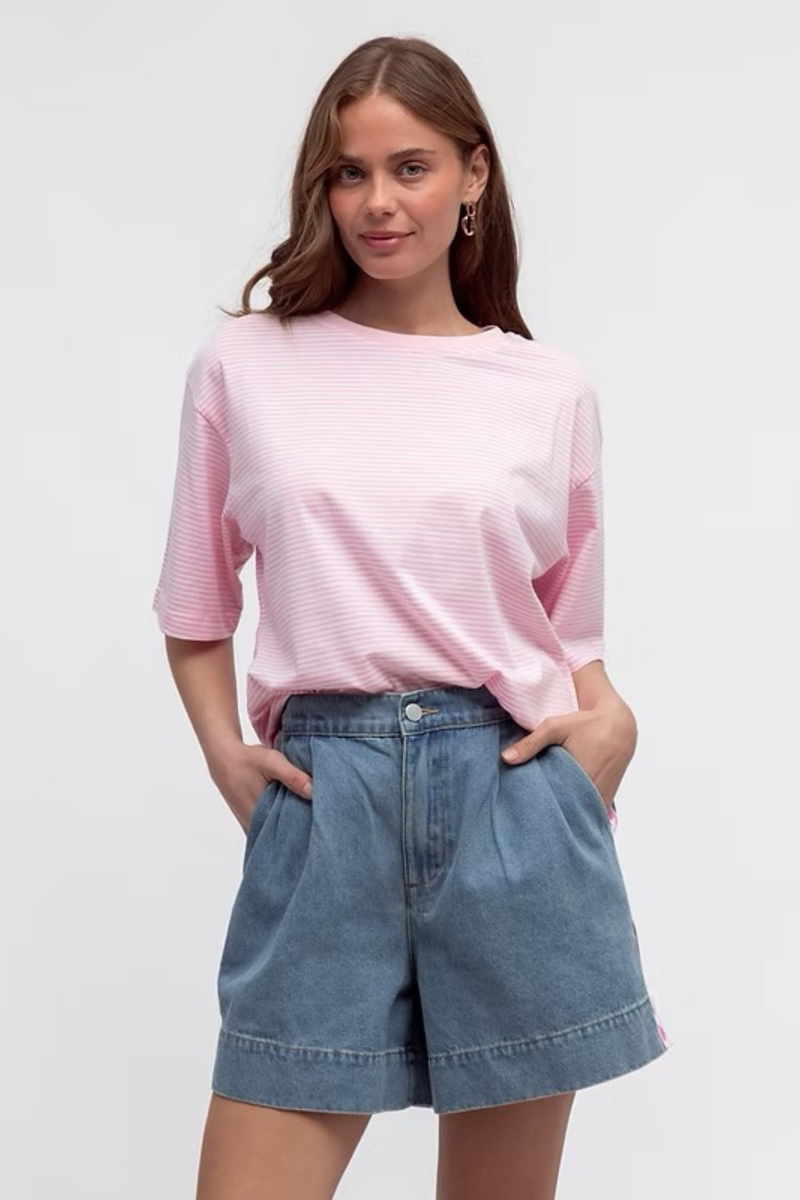 Sam Side Stripe Denim Short