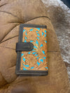 Brown & Tan Tooled Leather Wallet