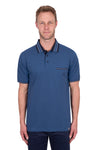 Men's Ben Tailored 1 Pkt Polo- Blue Ocean