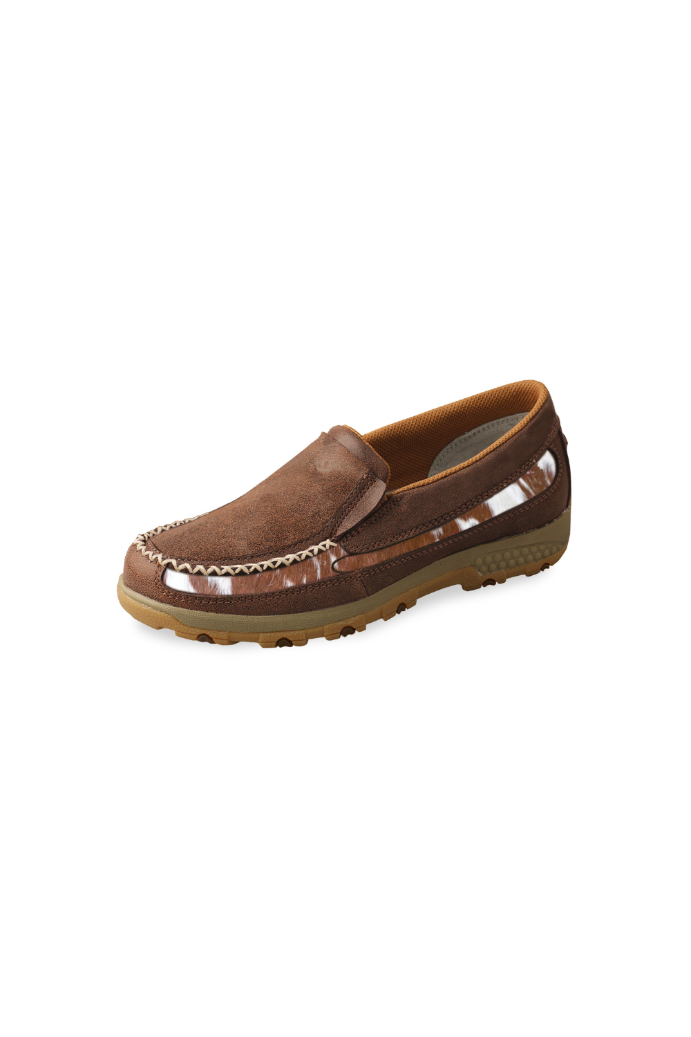 Casual Cow Fur Cell Stretch Mocs Slip OnCASUAL