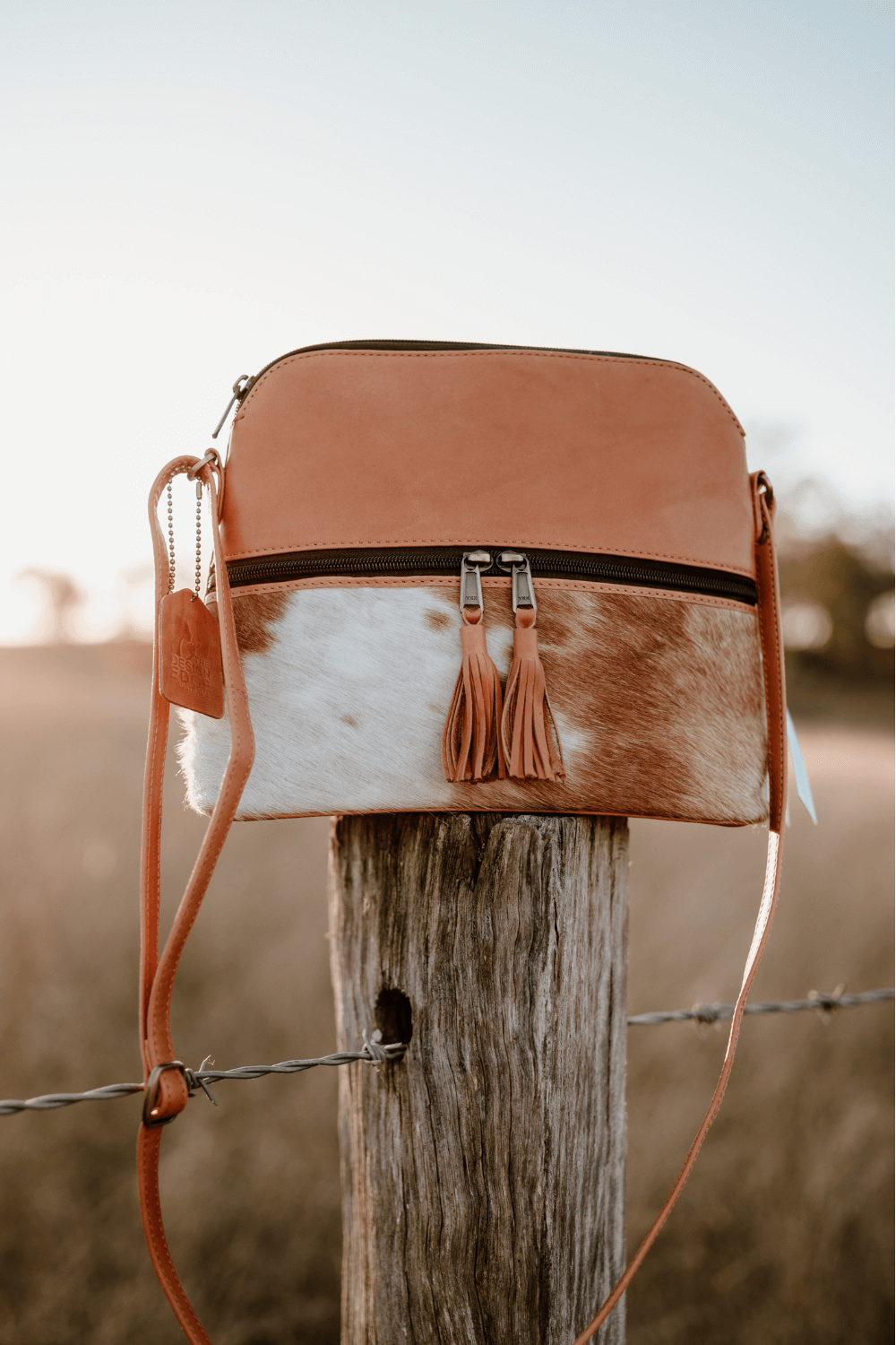 Finland Jersey Hairon & Tan Leather Bag
