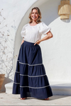 Eleanor Navy Maxi Skirt- Navy