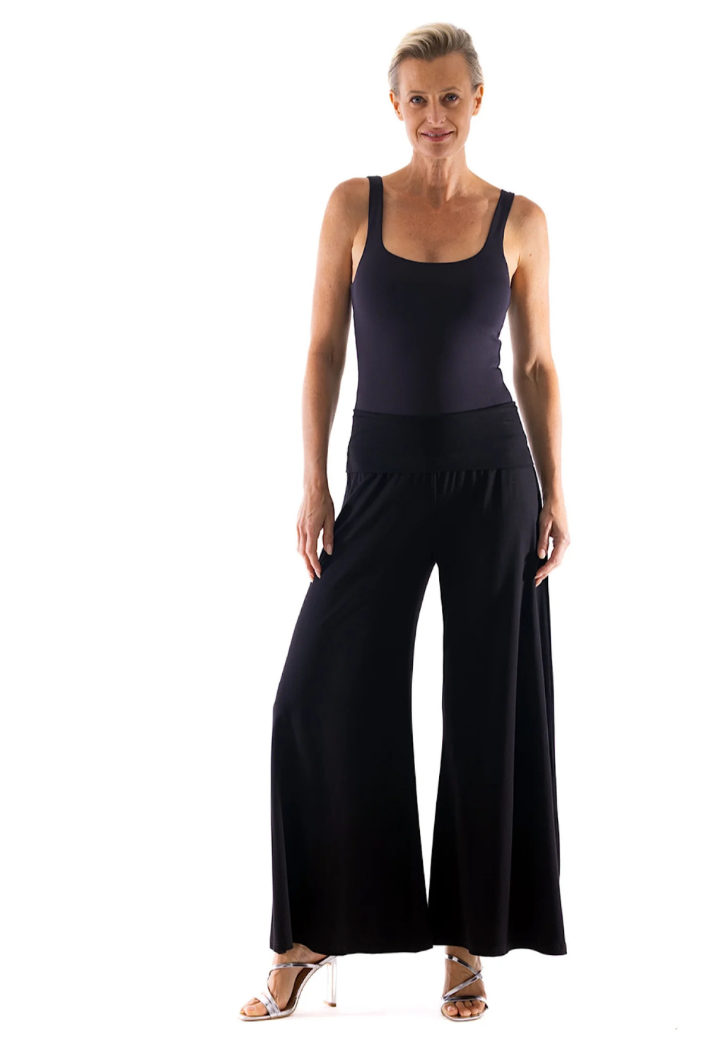 Bamboo Knit Wide Leg Pant
