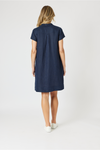 Delta Lino Dress - Navy