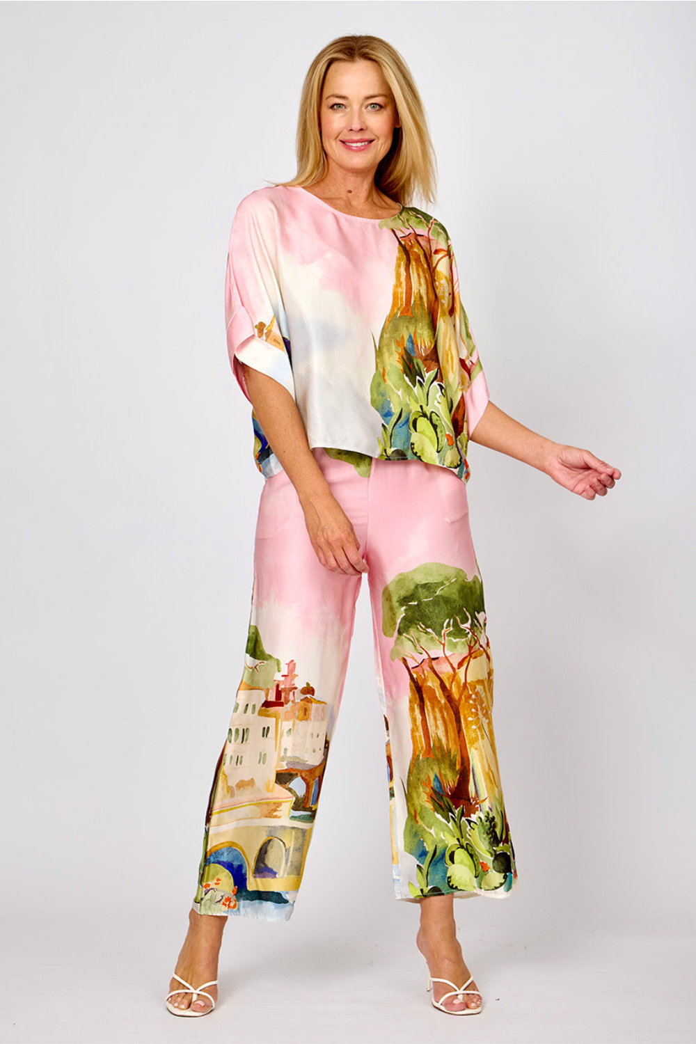 Positano Print Pants