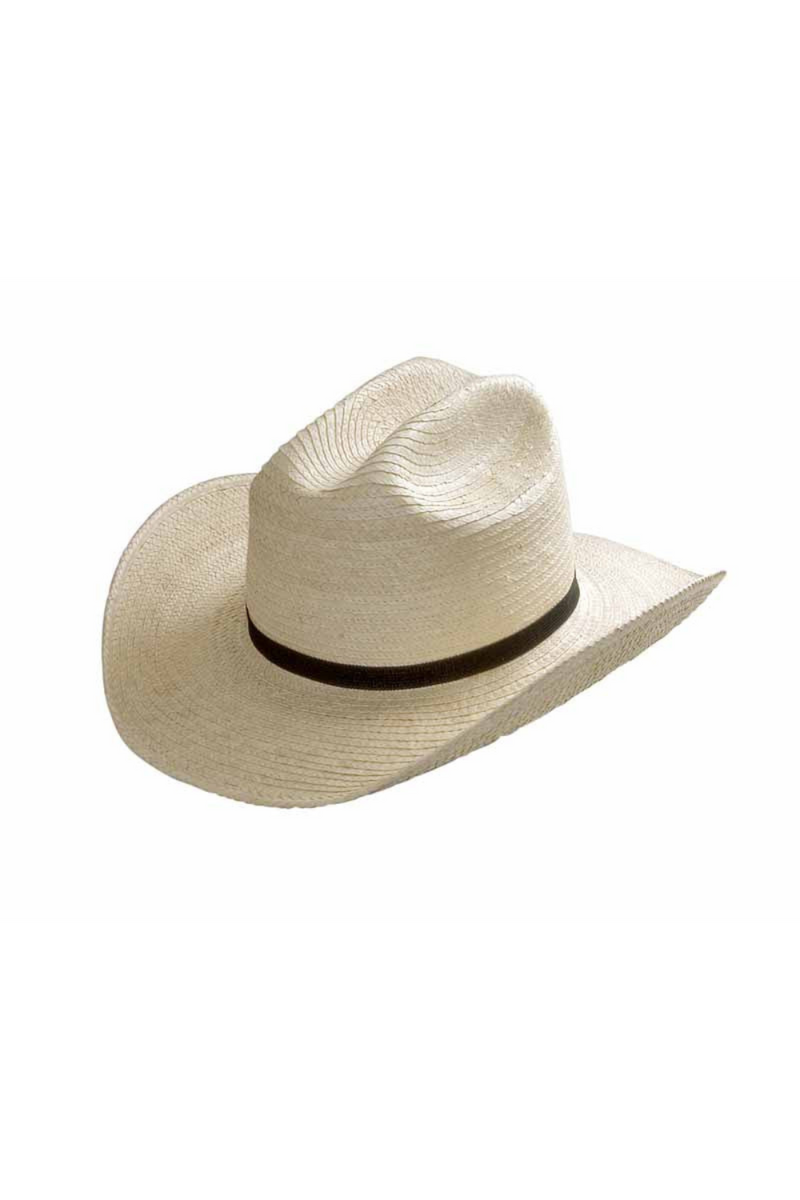 Kids Cattleman Palm Leaf Hat - Natural