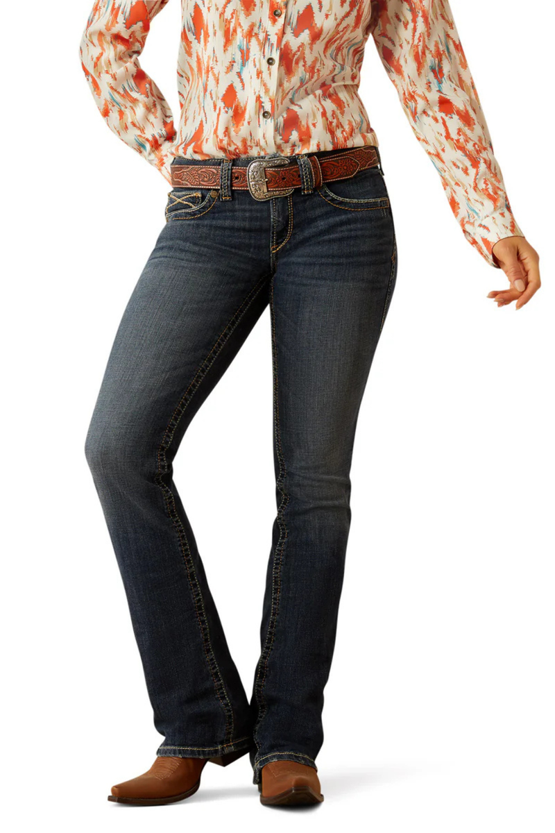 Mid Rise Lilla Boot Cut Jeans