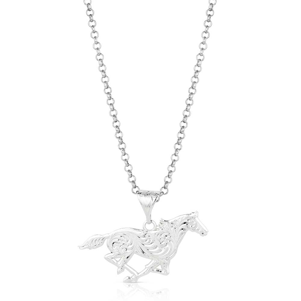 Out West Running Horse Necklace
