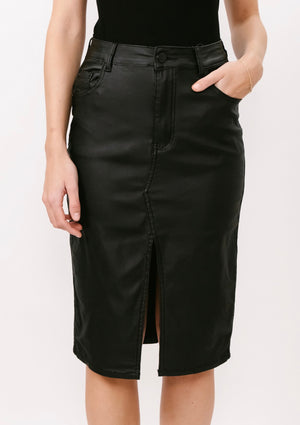 Leather Look Skirt