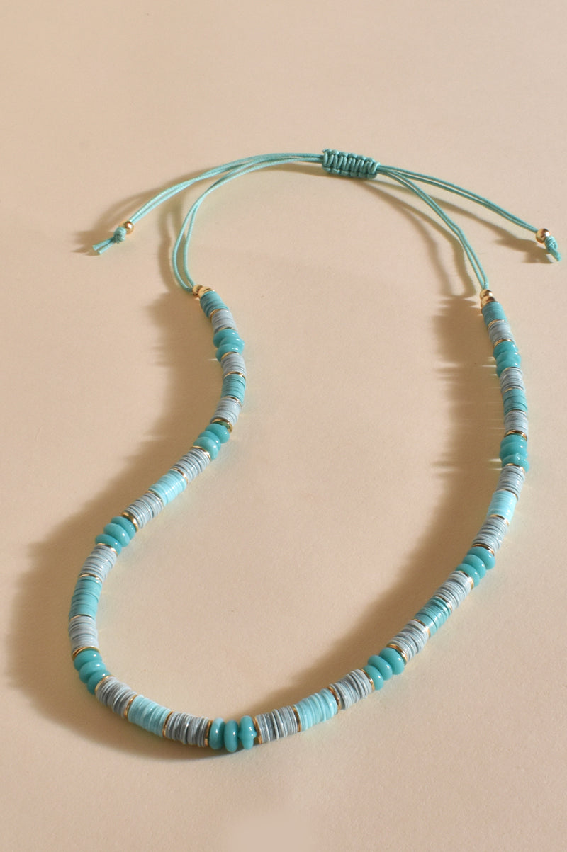 Bead Pattern Cord Back Necklace