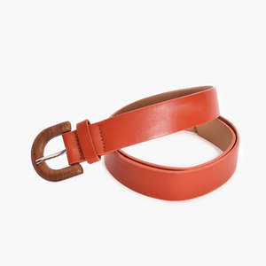 Curved Timber Buckle Belt