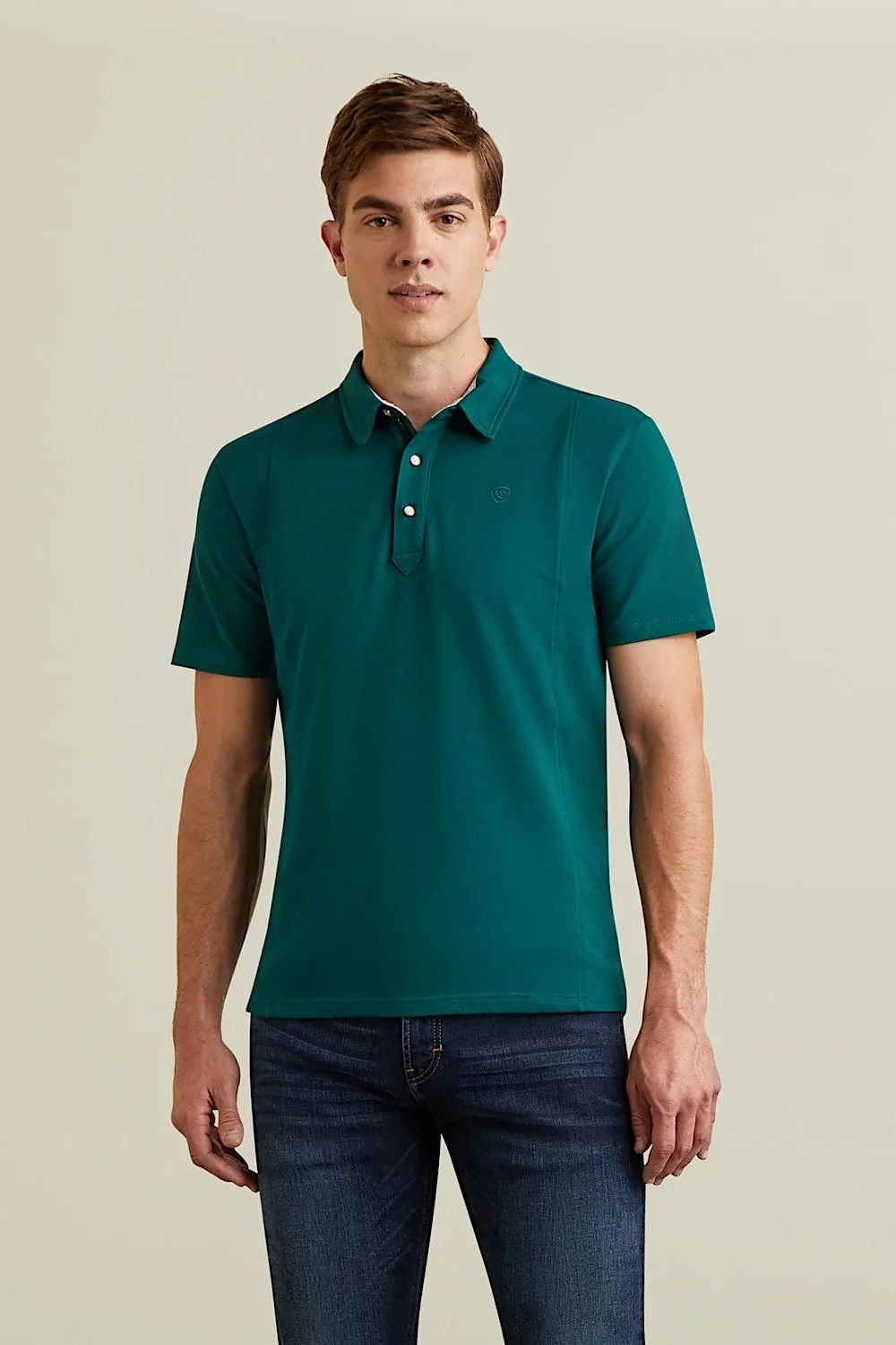 Ariat Men's Medal Polo Forest