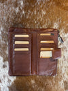 Rugged Hide Daisy Wallet- Brown